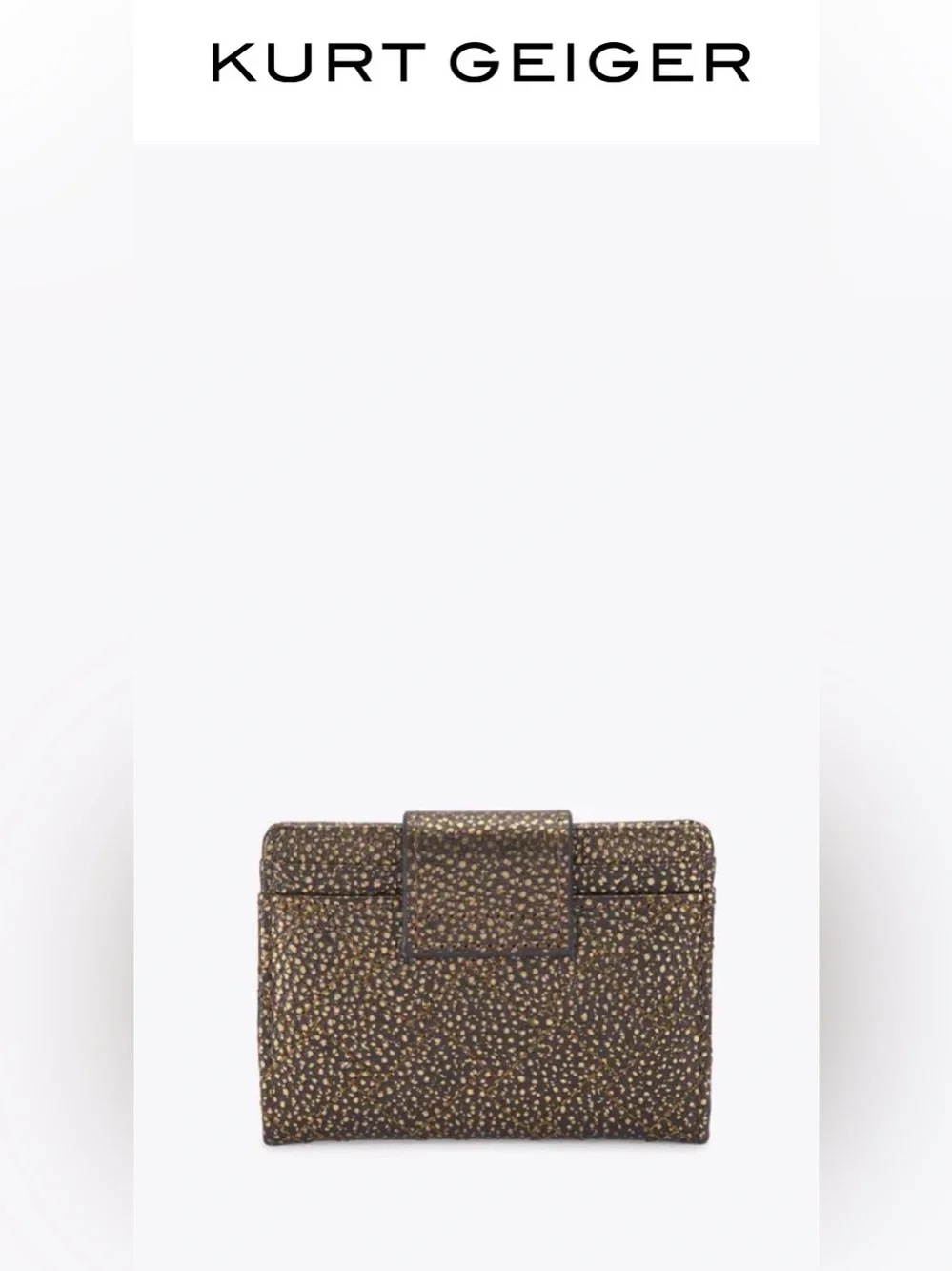 Kurt Geiger London Pimlico Bronzed Metallic Slim Card Holder NIB